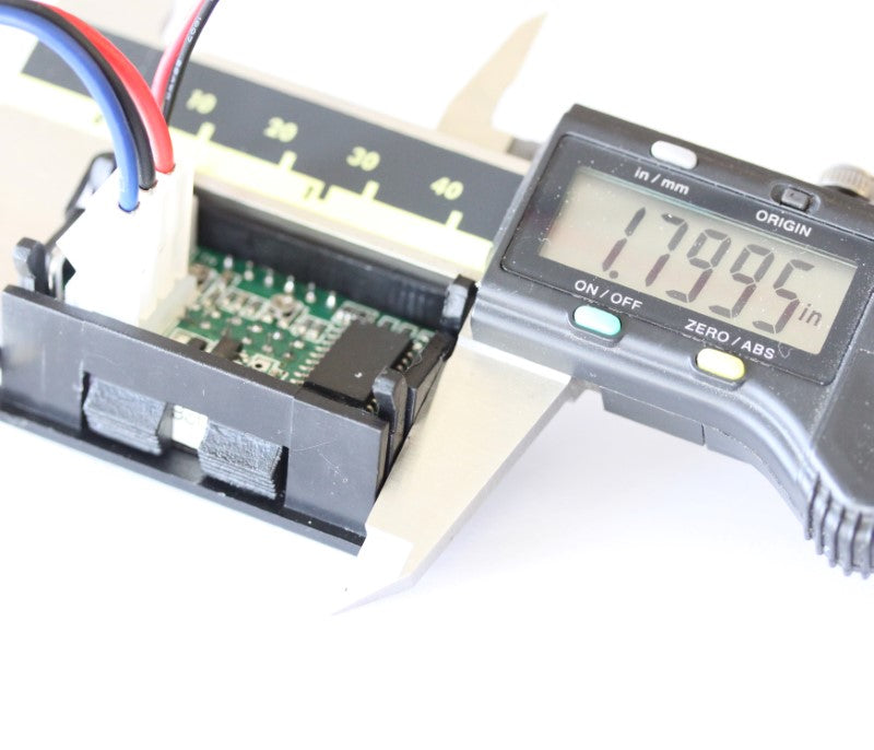 Voltage and current display width measurement for panel opening.
