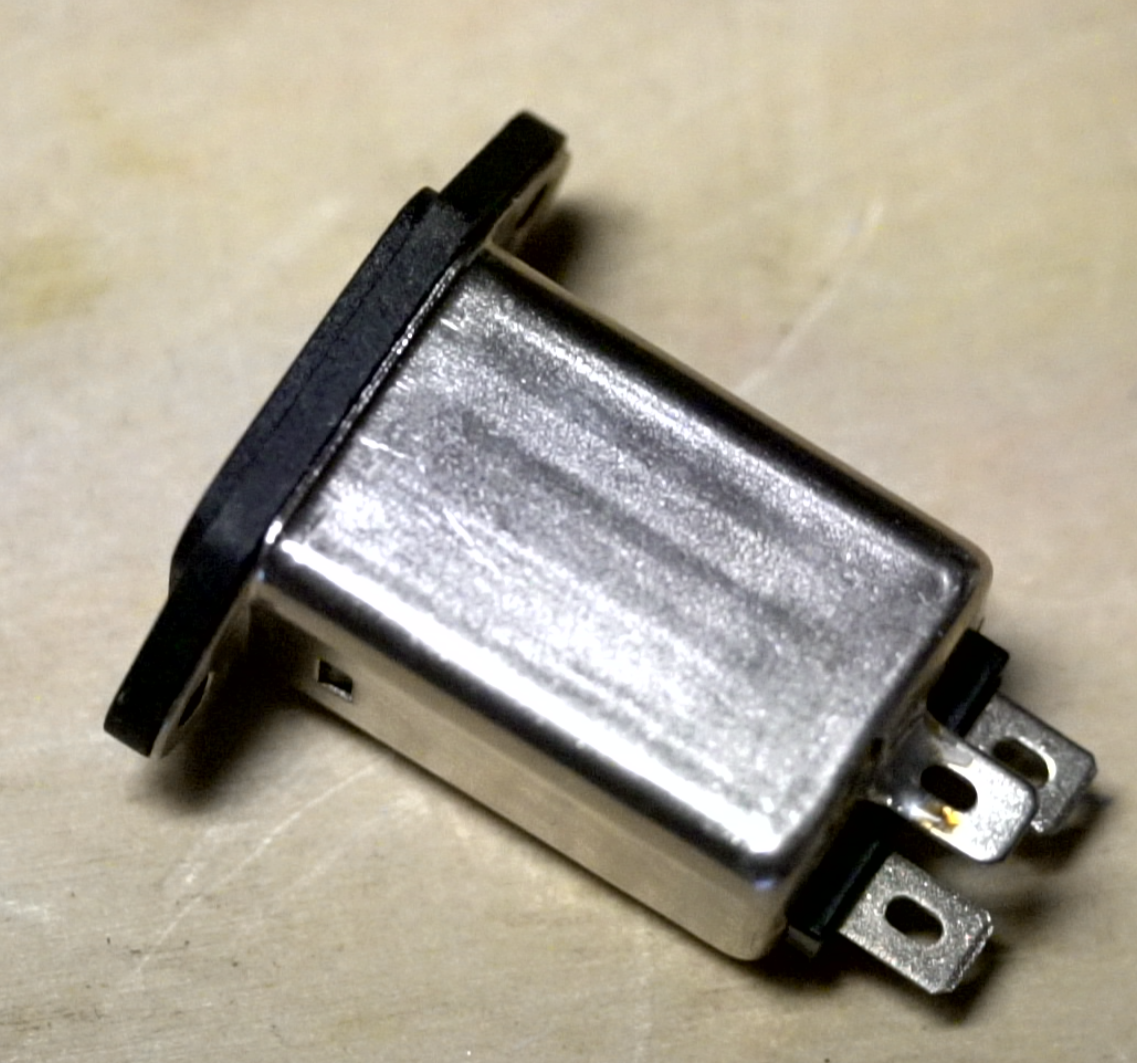 AC Power Connector C14 Male 3 Pins Screw Panel Mount 10A 250V IEC 320