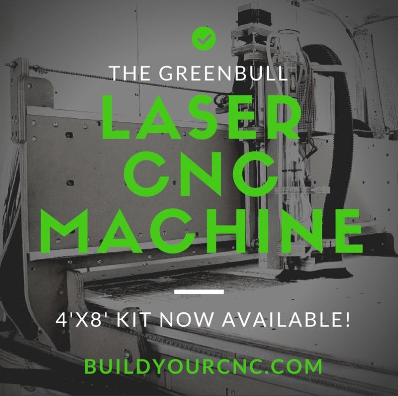 Press Release: BuildYourCNC announces greenBull 4X: 4' x 8' routing area CNC Kit with laser capability