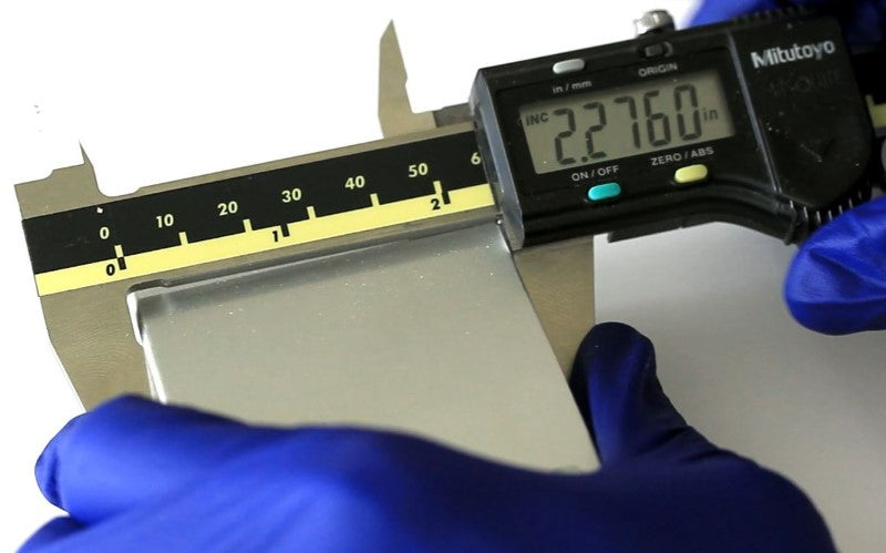 Measurement of the width (2.28") of the 24V 1A power supply