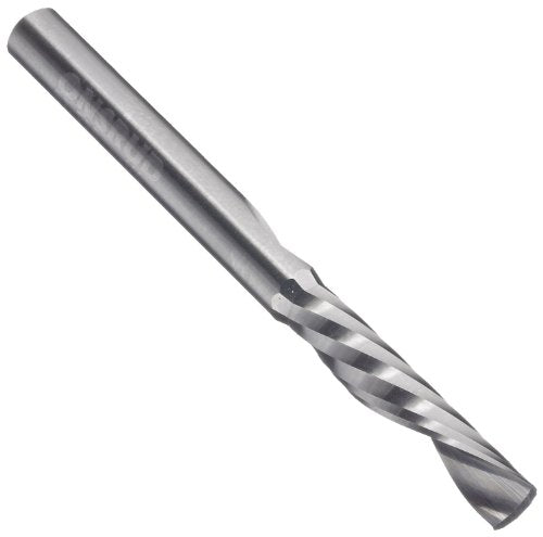 primary image of LMT Onsrud 62-762 Solid Carbide Downcut Spiral O Flute Cutting Tool, Inch, Uncoated (Bright) Finish, 21 Degree Helix, 1 Flute, 2.0000" Overall Length, 0.1250" Cutting Diameter, 0.2500" Shank Diameter