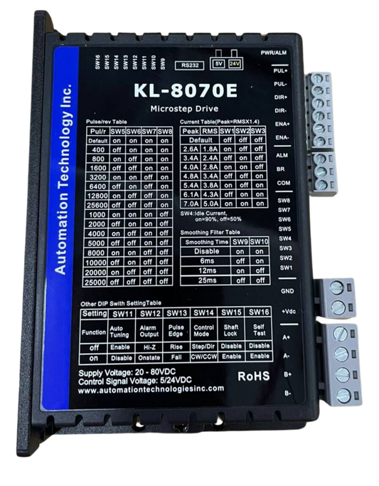 8070E Digitaler Bipolarer Schrittmotortreiber mit 32-Bit-DSP, 7,0 A Ausgang und bis zu 51.200 Schritten/Umdrehung