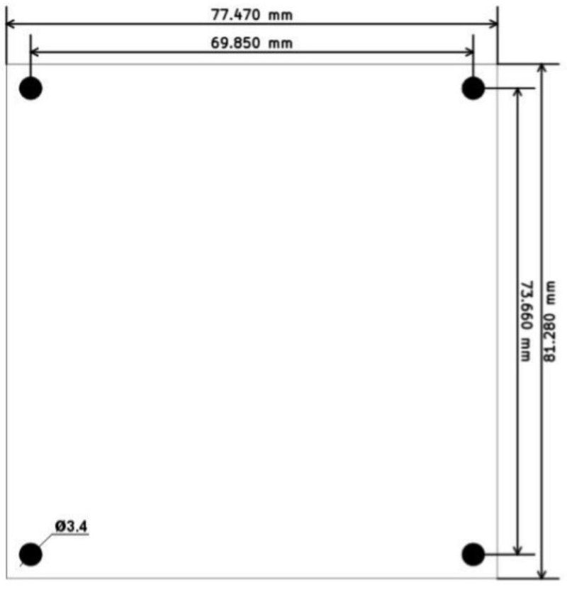 128x64 Display module with yellow and blue content on the screen