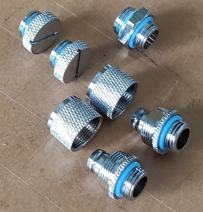 The G1/4 water tubing fittings for CNC router spindle water cooling and CPU Cooling kit