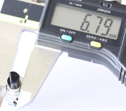 Diameter of the shaft bushing of the rotary encoder measuring 6.79 mm.