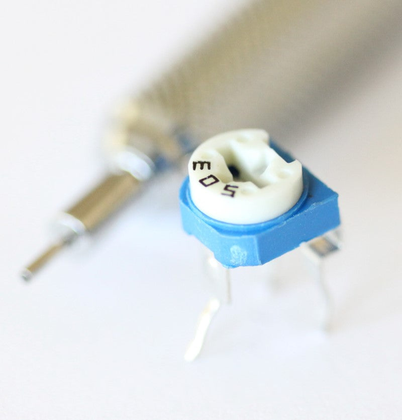 Top view of 50k Trimmer variable resistor potentiometer