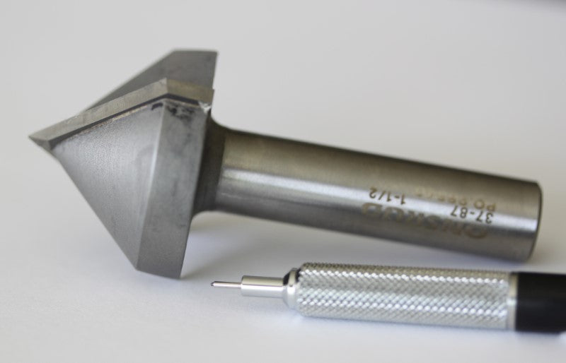 Onsrud 1-1/2 cut diameter V-carving end mill side view 