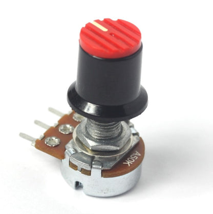 Potentiometer with adjustable knob. 