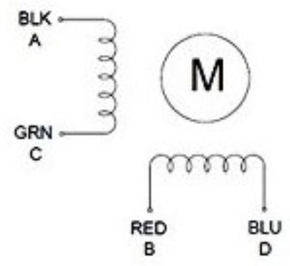 Datasheet for the NEMA 17 62 oz-in Stepping (Stepper) Motor