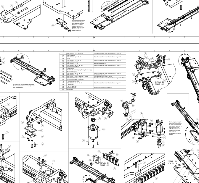 4' x 8' Vertical Laser XL - Laser Cutter/Engraver Digital Plans