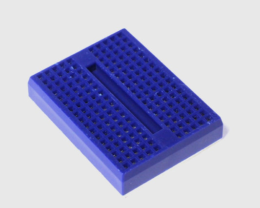 Single Blue 17x10 Mini Breadboard 