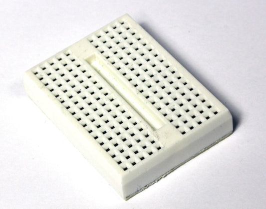 Single White 17X10 mini breadboard 