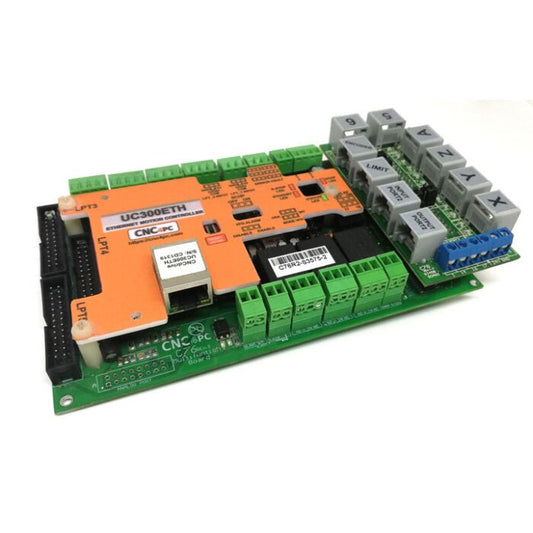 UC300ETH Ethernet motion controller and C76 multifunction CNC breakout board bundle for Mach3 Mach4 and UCCNC control systems