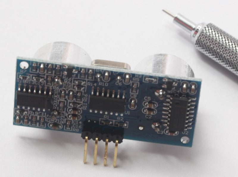 Back view of an Ultrasonic Distance Measuring Range Finder Sensor 