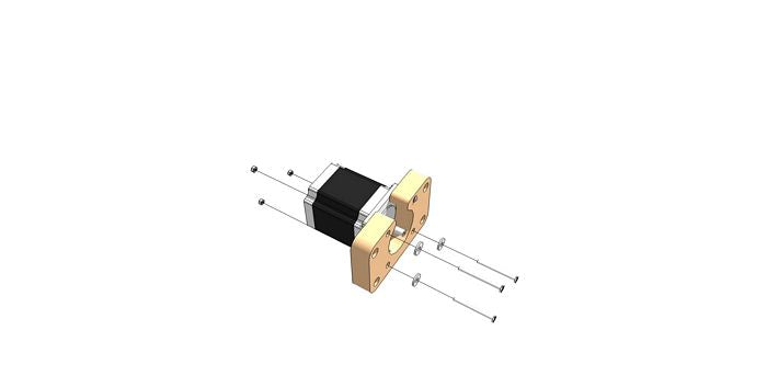 Complete the Fastening of the Y-Axis Motor to the Y-Axis Motor Mount Support