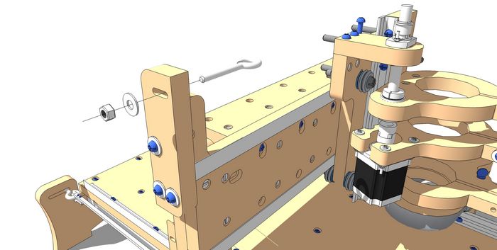 Attach Eye Bolt for Y-Axis Left Chain Mount