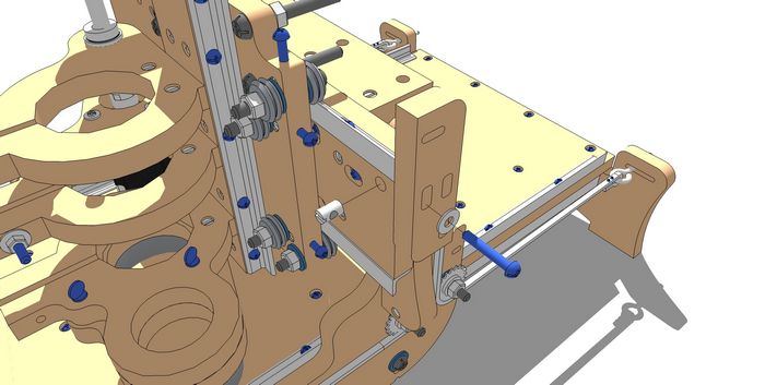 Begin Fastening the Y-Axis Right Chain Mount