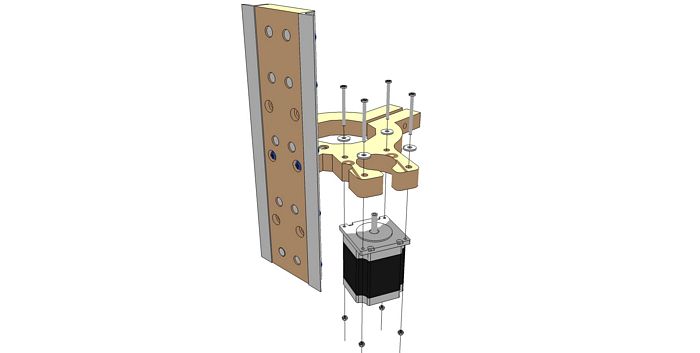 Secure Z-Axis Stepping Motor