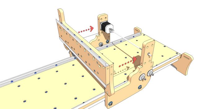 Attach Gantry Front, Bottom and Rail Assembly to Gantry Sides