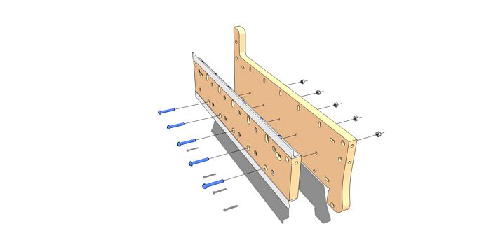 Fasten Y-Axis Rails to Gantry Front