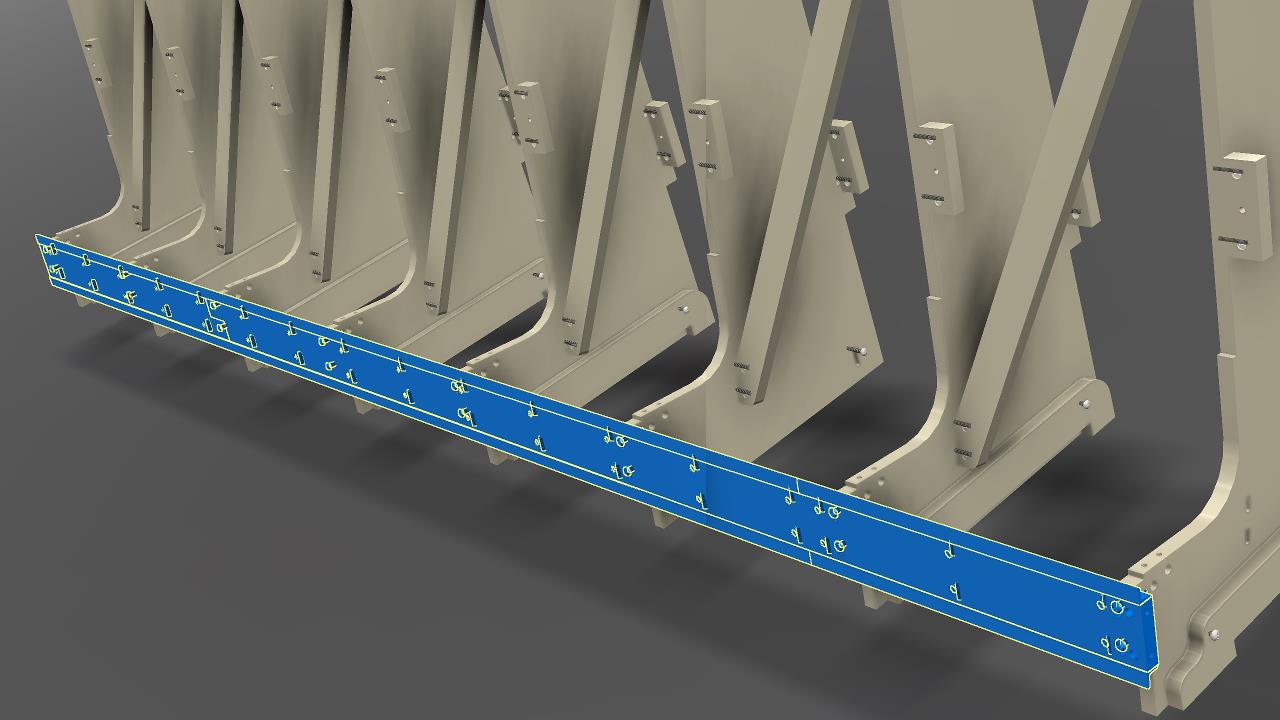 Attach lower X axis rail assembly