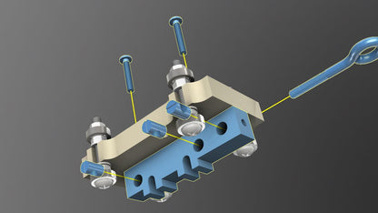 Attach the bottom bearing mount to the CFS bearing truck