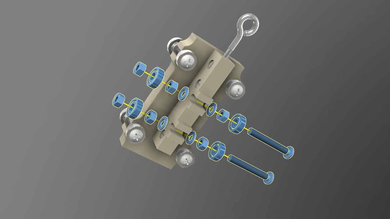 Attach the bottom bearings to the CFS bearing truck