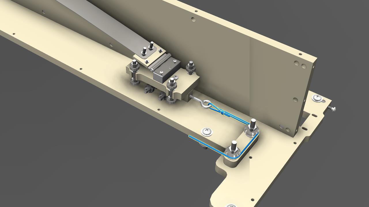 Add the wire rope to the CFS bearing truck