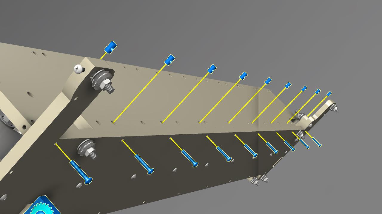 Attach gantry front to gantry bottom