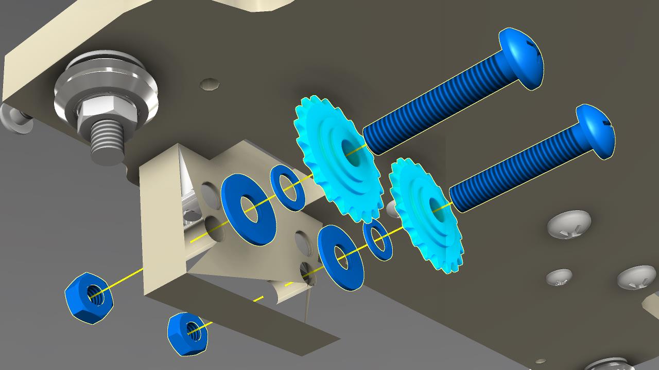 Attach idler sprockets to other side.