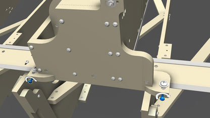 Gently tighten the bottom gantry bearings