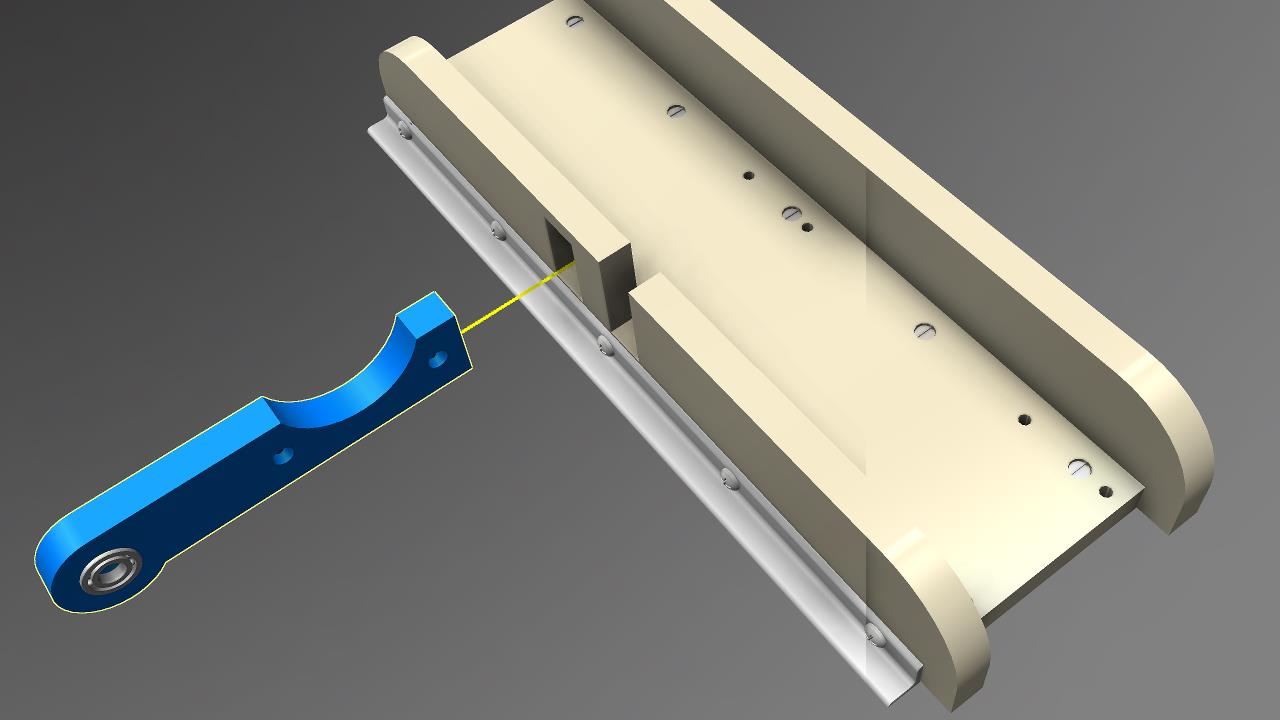 Insert the bearing mount through the hole of the Z axis side.