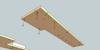 Add nut inserts into base for motherboard