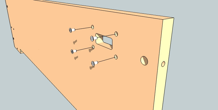 Add nut inserts for LED indicator Panel