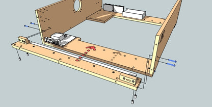 Install the Left Rail Support to Front and Back Panel