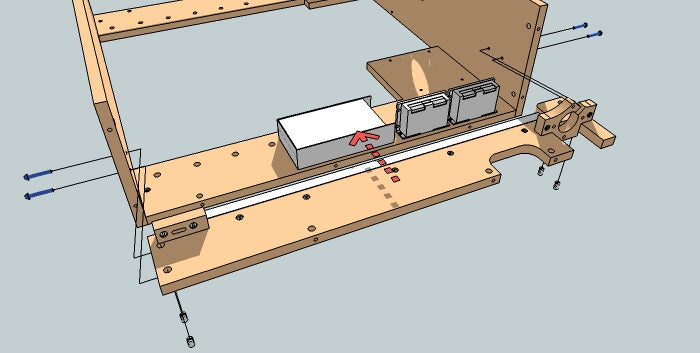 Install Right Rail Support to Front and Back Panel