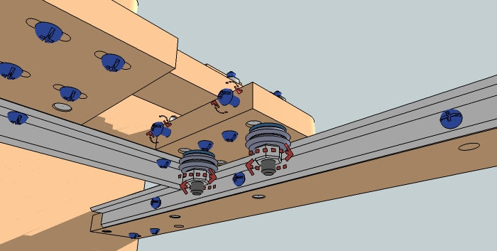 Adjust the Y-Axis V-Groove Bearings Against the Y-Axis Rail