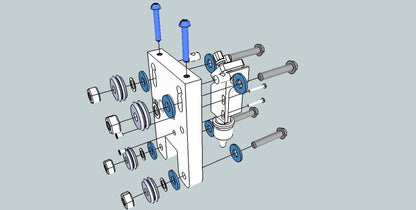 Assembly the Nozzle V-Groove Bearing Plate.