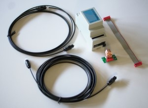 Plasma Sense with the fiber optic cable, ribbon cable and connector to the pokeys57CNC