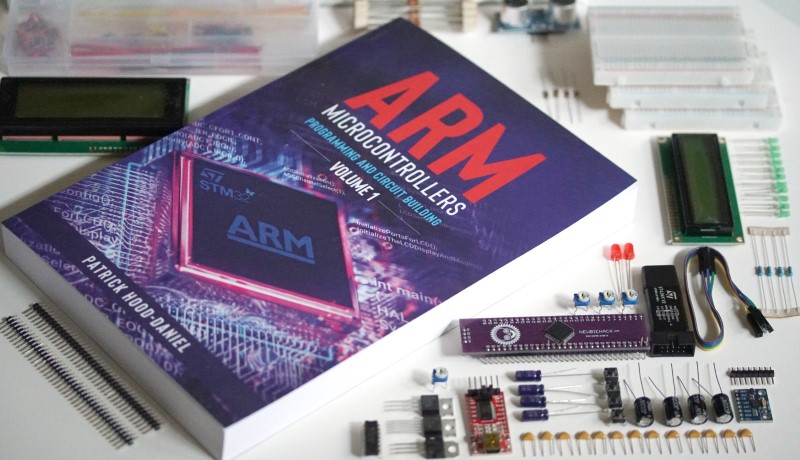 The ARM STM32F030 Advanced kit with the book ARM Microcontrollers Programming and Circuit Building Volume 1
