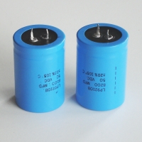 Two large capacitors for use in a linear power supply